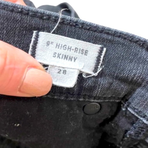 Madewell black high rise skinny jeans 28 - Picture 3 of 6